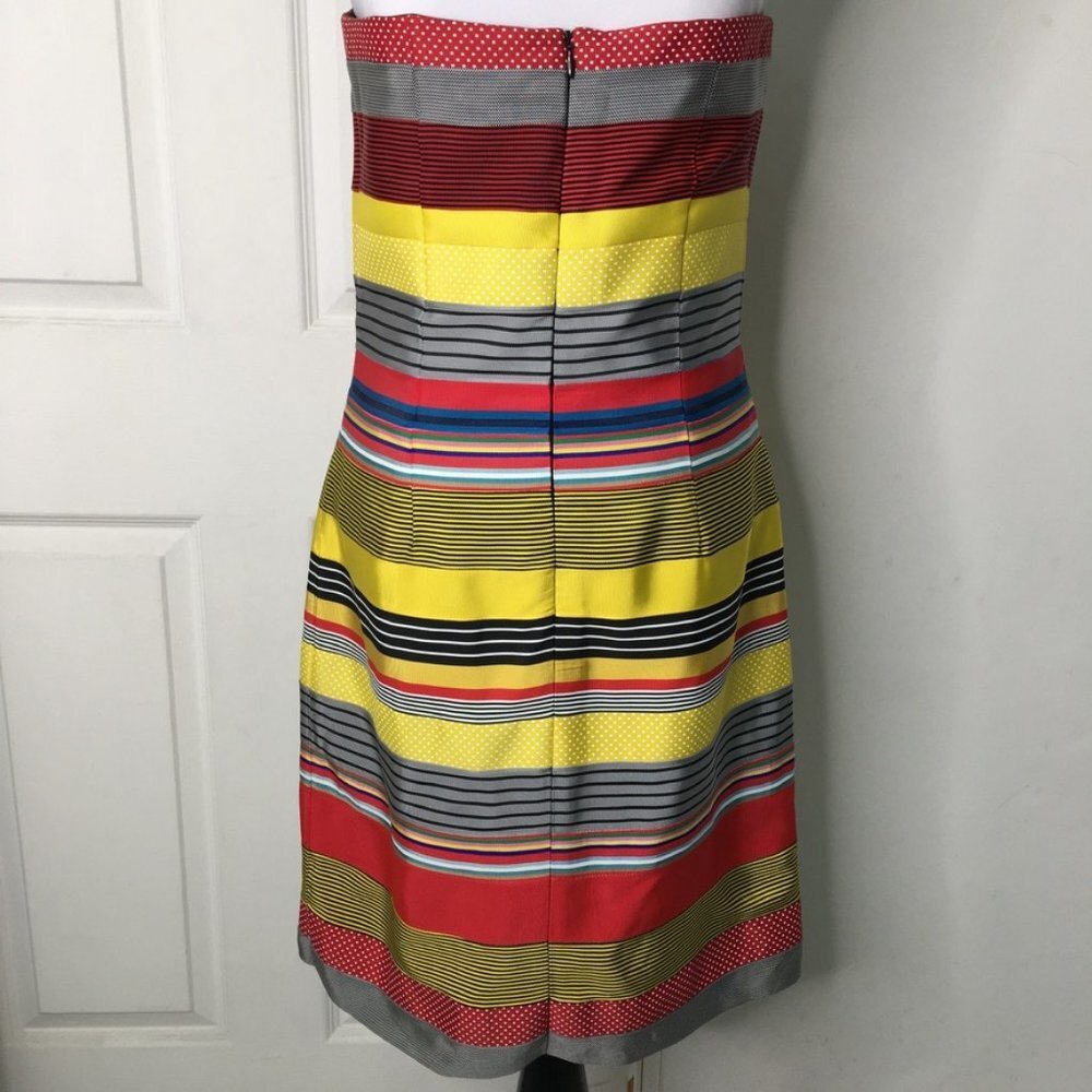 J. McLaughlin Strapless Striped Multicolor Dress 4 - Picture 6 of 11